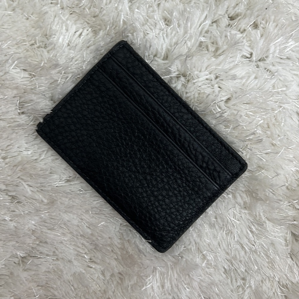 kate spade black card holder with gold bow plaque - Picture 4 of 4
